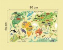 Woodland Animals World Map Sticker